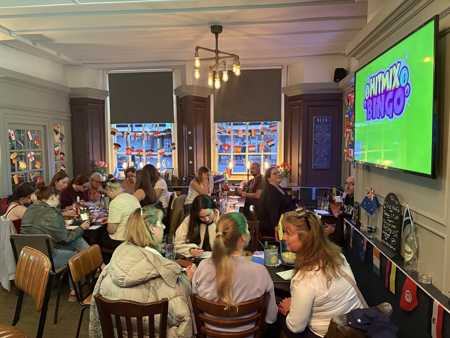 Players enjoying Music Bingo