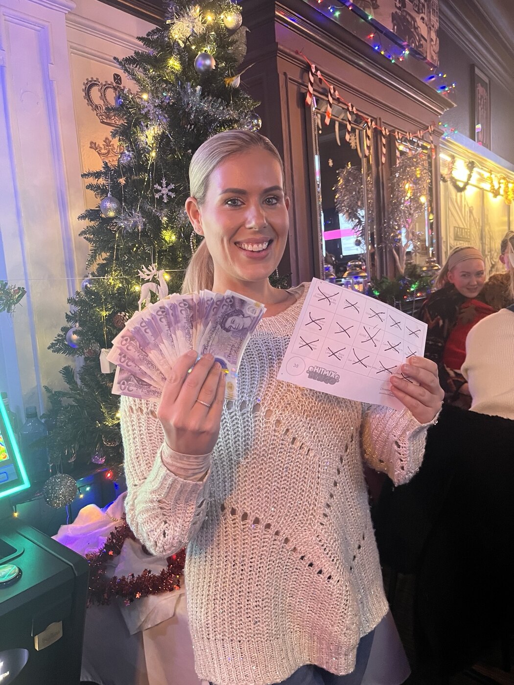 A happy quiz winner
